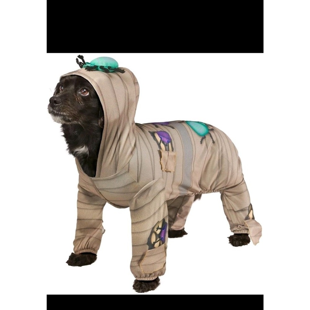 Rubies Ancient Mummy Pet Costume Dog Cat Halloween Tan Grey Size Small